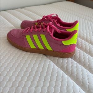 Adidas Pink and Green Sneakers